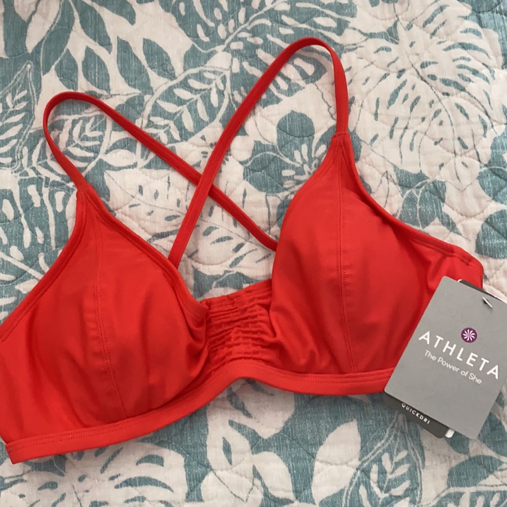 Athleta Bikini Smocked Top 34B/C